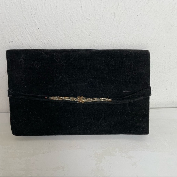 Vintage Mid-Century Modern Zadozi Embroidered Velvet Peacock Clutch Made India - Picture 13 of 17